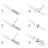 Image de HB-Digital HQ-135 PRO Câble satellite coaxial à quadruple blindage pour installations DVB-S/S2, DVB-C et DVB-T BK avec 10 fiches F plaquées or 130 dB