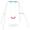 Image de oneConcept Miri Balançoire enfant de jardin, armature, cordes et assise bleue