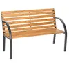 Image de Banc de jardin 2 places marron en pin de chine 119,5x62x83cm stable robuste résistant temps haut gamme