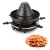 Image de Appareil à raclette - Taste Volcano - Grill de table - 1500W - Chapeau tatare - 6 personnes - 20 corchets de grillade - Noir