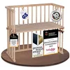 Image de babybay Midi lit cododo en Bois de hêtre Massif/Compact et modulable/Hauteur du lit réglable en continu/lit bébé évolutif (Naturel Non traité) / sans en occasion ou reconditionné