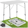 Image de Table de camping panneau de fibres pliable 80 x 60 x 68 cm gris