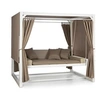 Image de Balancelle de jardin - Eremitage Luxury - Canapé balançoire - 236x210x180 cm - Auvent et rideaux - Polyester - Blanc