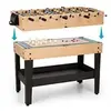 Image de Table multijeux - babyfoot - 15 jeux différents avec description - plateau de rangement - 4 terrains de jeu - table en mdf