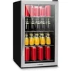 Image de Beersafe 4XL Réfrigérateur à boissons 124 litres à poser ou encastrer - 4 étagères en métal chromé - Fonctionnement discret - Design verre & inox -