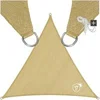 Image de Voile d'ombrage triangle en polyéthylène avec protection UV 50+ beige