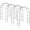 Image de Lot de 4 Arches de jardin à roses en Acier Résistant aux intempéries vert