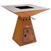 Image de - Barbecue brasero en acier Cube Surface de cuisson 82 cm