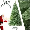 Image de Sapin de Noël artificiel en PVC avec support naturel vert