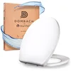 Image de Dombach® Abattant WC premium avec fermeture en douceur, Amovible (Blanc), Siège WC avec frein de chute, Couvercle WC, Lunette de toilette, Abattant de toilette, Ovale en occasion ou reconditionné