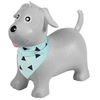 Image de Animal sauteur gonflable en plastique multicolore - chien gris -