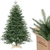 Image de SALCAR Sapin de Noël Artificiel Nordmann de 120 cm avec Support en Bois, éléments moulés par Injection réalistes en polyéthylène et PVC, 1,2 m (diamètre 86 cm) en occasion ou reconditionné