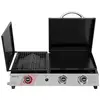 Image de Barbecue Gaz Portable - 3 en 1 Plancha et Grille en Emaillés Combinés-8.5 kW