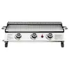 Image de Plancha Gaz -3 Brûleurs 7.5kW-Plaque 61,5 x 32cm avec Grille de Réchauffage