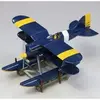 Image de Maquette avion avec figurine Studio Ghibli Porco Rosso Curtiss R3C-0 Bleu TU 4536318601029