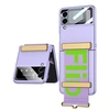 Image de Coque Pour Samsung Galaxy Z Flip 3 5G support de téléphone caché avec sangle - Violet