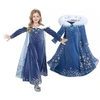 Image de Robe de Princesse Elsa FONGWAN Cosplay Déguisements Partie - Bleu 110cm