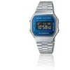 Image de Casio Montre Quartz Unisexe 38.60mm avec Cadran Bleu Digitale et Bracelet en Bracelet en Acier Argent A168WEM-2BEF en occasion ou reconditionné