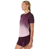 Image de T-shirt Asics Road Fade manches courtes bordeaux violet femme, Taille XS.