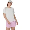Image de T-shirt Asics Road manches courtes beige femme, Taille XS.