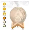 Image de Humidificateur d'air 880ml beige diffuseur d'arôme avec led lunaire veilleuse