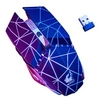 Image de Souris de jeu sans fil FREE WOLF X11 2,4GHz Rechargeable USB Muet Rétroéclairé LED 1600DPI - Noir