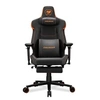 Image de Fauteuil gaming - Gaming - ARMOREVOM - Noir/orange - Repose-Pieds Rétractable - Accoudoirs 5D - Jusqu'à 155° - Cuir PVC