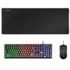 Image de MARS GAMING MCPX - Clavier, souris et tapis de souris - full size - backlit - USB - AZERTY - Français - commutateur : H-Mech - noir