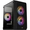 Image de CS-107-A-BK-v2 - MT - micro ATX - panneau latéral fenêtré (acrylique) - pas d'alimentation (ATX) - noir - USB/Audio
