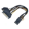 Image de - Adaptateur secteur - alimentation SATA (M) pour Alimentation PCIe de 6 broches (M) - 15 cm