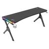 Image de Bureau Gamer Mars Gaming MGDXLRGB Ergonomique Support Casque et Boissons 160x60cm Métal RGB Noir