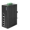 Image de PLANET ISW-504PT - Commutateur - 4 x 10/100 (PoE) + 1 x 10/100 - Montage sur rail DIN, fixation murale - PoE - Tension CC