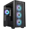 Image de A21 Plus - microATX - panneau latéral fenêtré (verre trempé) - pas d'alimentation - noir - USB/Audio