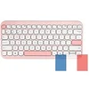 Image de KW100 Marshmallow - Clavier Sans Fil Compact Bluetooth 75% - AZERTY - Rose, Ultra Silencieux, 3 Appareils, Autonomie 24 Mois, Touches Ciseaux,