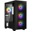 Image de Boîtier PC Flow Noir Moyen tour ATX verre trempé 4 ARGB 120 mm