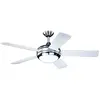 Image de AireRyder FN75537 ventilateur de plafond Ursa avec télécommande et éclairage, boîtier satin nickel, couleur des pales blanc/pin, 132 cm, Métal, 75 W, 132 x 132 x 43 cm en occasion ou reconditionné