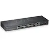Image de Zyxel Switch Ethernet 24 Ports | Gestion Intelligente Gigabit | GS1920-24v2 | 24x Ports GbE + 4x Combo RJ-45/SFP, Sans Ventilateur, NebulaFlex, VLAN, QoS, IGMP Snooping, Kit Rack Inclus en occasion ou reconditionné