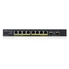 Image de GS1100-10HP - Commutateur - non géré - 8 x 10/100/1000 (PoE+) + 2 x Gigabit SFP - de bureau, fixation murale - PoE+ (130 W)