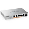 Image de XMG-100 Series XMG-105HP - Commutateur - non géré - non géré - 5 x 100/1000/2.5G (PoE++) + 1 x Gigabit SFP / 10 Gigabit SFP+ - de bureau, fixation