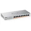 Image de XMG-100 Series XMG-108HP - Commutateur - non géré - non géré - 8 x 100/1000/2.5G (PoE++) + 1 x Gigabit SFP / 10 Gigabit SFP+ - de bureau, fixation