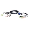 Image de Ensemble de câbles KVM ATEN 2L-7DX3U, VGA à DVI-A, USB, audio, longueur de 3 m