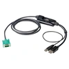 Image de ATEN CV190 - Câble clavier / vidéo / souris (KVM) - SPHD 15 broches (M) pour USB, DisplayPort (M) - 1.8 m - vis moletées