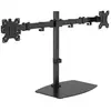 Image de VFM-DSDB - Pied - pour 2 écrans LCD - acier - noir - Taille d'écran : 13"-32" - ordinateur de bureau - Noir 2.65 kg