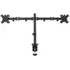 Image de VFM-DPD Monitor Desk Post - Kit de montage - pour 2 écrans LCD - acier - noir - Taille d'écran : 13"-27" - montrable sur bureau