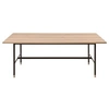 Image de Table rectangulaire en bois et métal noir L200