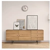 Image de Buffet 2 portes 3 tiroirs 180x48x70 cm décor naturel