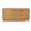 Image de Buffet 3 Tiroirs & 2 Portes "Kensal" 145cm Chêne