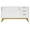 Image de Buffet 3 Tiroirs & 2 Portes "Kensal" 149cm Chêne & Blanc