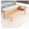 Image de Table basse 3 plateaux 120x60x42 cm décor chêne naturel