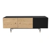 Image de Meuble TV 3 Portes "Jugend" 150cm Chêne & Noir